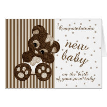 Nueva enhorabuena del bebé - nueva tarjeta del beb