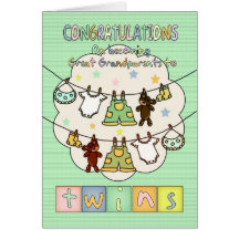 Nueva enhorabuena del bebé para grande - abuelos - felicitaciones