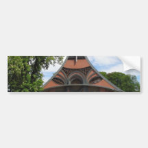 Nueva iglesia moderna en Chuchelna en el Republ ch Pegatina De Parachoque