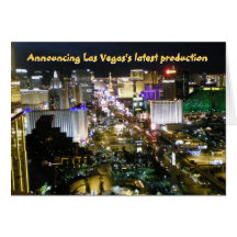 Nueva invitación del bebé de Las Vegas Felicitación