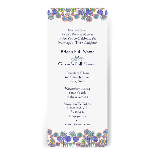 Nueva invitación del boda de la flor de la diversi