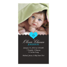 Nueva invitación del nacimiento del bebé tarjetas fotográficas 