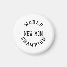 Nueva mamá del campeón retro fresco del mundo imanes de nevera