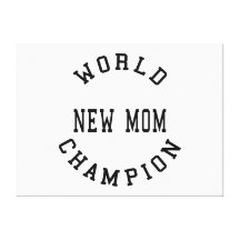 Nueva mamá del campeón retro fresco del mundo impresión en lienzo estirada