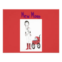 Nueva mamá espeluznante invitación personalizada