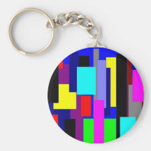 Nueva York cubista colorida Llavero