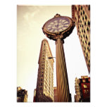 Nueva York - edificio y reloj de Flatiron Impresión Fotográfica