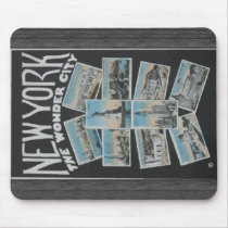 Nueva York la ciudad de la maravilla, vintage alfombrillas de raton 
