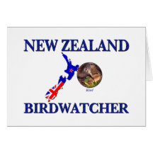 Nueva Zelanda Birdwatcher Tarjeton