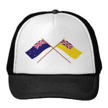 Nueva Zelanda y banderas cruzadas Niue Gorras