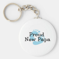 Nuevas huellas orgullosas del bebé de la papá llaveros