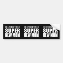 Nuevas madres de las fiestas de bienvenida al bebé pegatina de parachoque