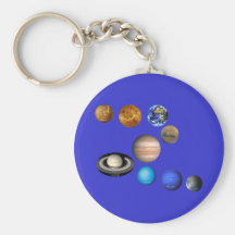 Nueve planetas en la Sistema Solar Llaveros Personalizados