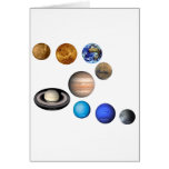 Nueve planetas en la Sistema Solar Tarjeta