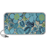 Nuevo altavoz portátil floral azul maravilloso de 