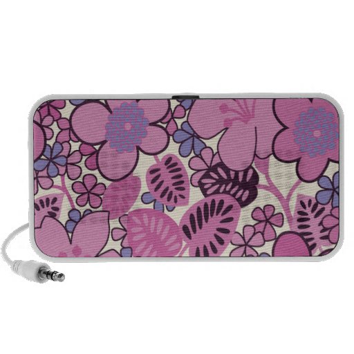 Nuevo altavoz portátil floral rosado retro de Orig