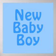 Nuevo bebé. Azul Posters
