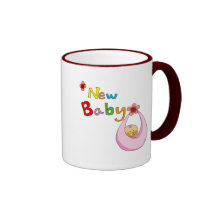 Nuevo bebé (chica) tazas de café
