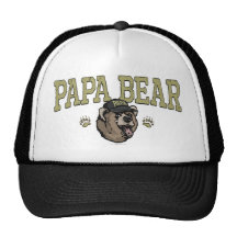 Nuevo engranaje del día de padre del oso de la pap gorros  