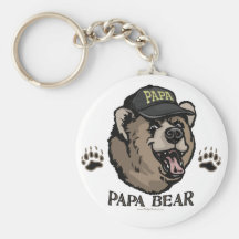 Nuevo engranaje del día de padre del oso de la pap llavero personalizado