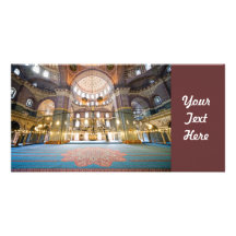 Nuevo interior de la mezquita tarjetas con fotos personalizadas