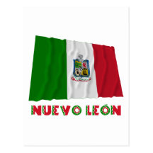 Nuevo León que agita la bandera oficiosa Postal