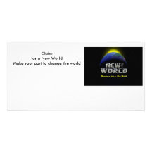 Nuevo mundo, Claimfor un nuevo WorldMake su parte  Tarjeta Fotográfica
