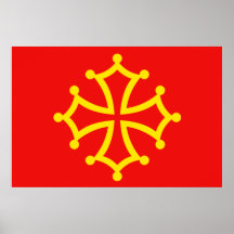 Nuevo Occitania, bandera de Francia Posters