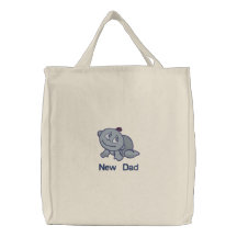 Nuevo papá - muchacho bolsa de lienzo