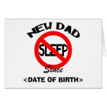 Nuevo papá personalizado ningunas tarjetas del sue
