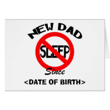 Nuevo papá personalizado ningunas tarjetas del sue