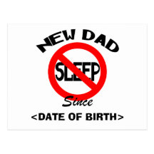Nuevo papá personalizado ningunas tarjetas del sue tarjeta postal