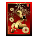 Nuevo Year-2013-year chino de la serpiente Tarjeta Postal