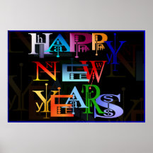 Nuevos Año-Posters felices