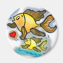 Nuevos pescados del bebé imán de nevera