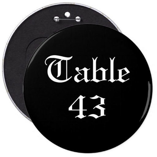 Número de la tabla pin