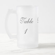 Número de la tabla taza de café
