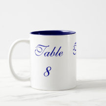 Número de la tabla tazas