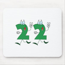 Número feliz 22 tapete de ratones