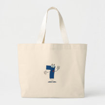 Número feliz 7 bolsa de mano