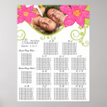 Número rosado de la tabla de SeatingChart de la fl Posters