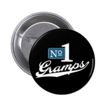Número uno Gramps (blanco) Pin
