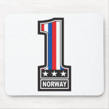 Número uno Noruega Alfombrillas De Ratón