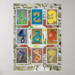 Números de la pintada posters