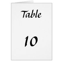 Números de la tabla tarjetas