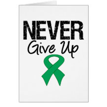 Nunca dé para arriba (el cáncer de hígado) tarjeta
