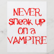 Nunca escabúllase para arriba en un vampiro flyer a todo color