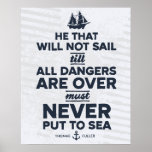 Nunca puesto al mar - impresión posters