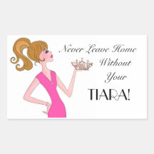 ¡Nunca váyase a casa sin su tiara! Pegatinas de la