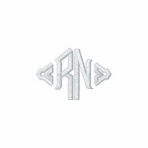 Nurse-R.N. Monograma Chaqueta Bordada De Entrenamiento